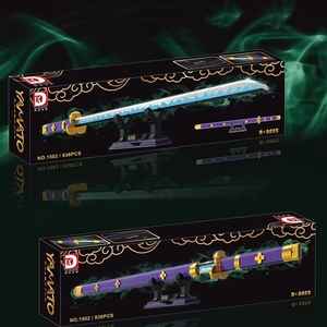 DK1502 Anime Japonais 98,6 cm <span class=keywords><strong>Zoro</strong></span> Sabre <span class=keywords><strong>Katana</strong></span> Modèle d'arme <span class=keywords><strong>de</strong></span> cosplay Couteau Briques <span class=keywords><strong>de</strong></span> construction DIY Jouet - Product Image 6