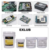 EXLUB 8105-4 Composé de scellement en silicone bicomposant thermoconducteur - 4.0 W/mK Encapsulation phare pour l'emballage des circuits intégrés (OBC)