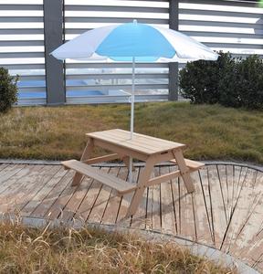 Mesa de comedor infantil para exteriores con sombrilla para jardín, patio trasero, picnic, actividades al aire libre, mesa para comer. - Product Image 2