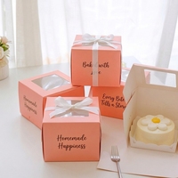 Boîte à pâtisserie en carton blanc personnalisée avec logo pour gâteaux, biscuits, macarons, beignets, emballage en carton épais avec fenêtre