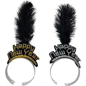 Nuova Fascia per Capelli con Piume e Polvere Dorata per Capodanno, Accessorio Speciale per Feste e Spettacoli - Product Image 5