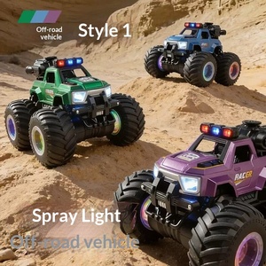Coche Teledirigido Todoterreno 4x4 Big Wheel Pickup RC con Velocidad <span class=keywords><strong>Variable</strong></span>, Coche de Escalada, Coche de Acrobacias con Pulverizador de Luz, Juguete para Niños - Product Image 1