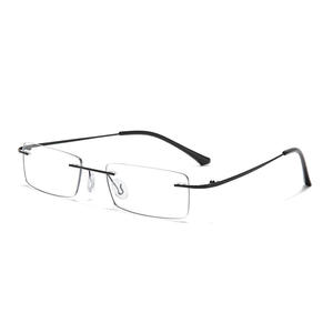 แว่นตากรอบโลหะไร้ขอบ สำหรับทุกเพศ ขนาดกลาง ป้องกันแสงสีฟ้า เลนส์เรซิ่น ค่าดัชนีการหักเหแสง 1.55 หมายเลขชิ้นส่วน - Product Image 4