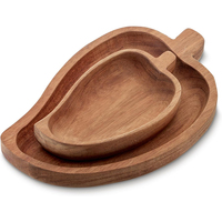 Plateau de service personnalisé en bois d'acacia, forme unique, pour décoration de table, présentation de bijoux, collations, fromages et saucisses