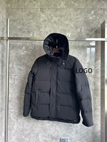 Veste courte à capuche unisexe de marque haut de gamme pour homme/femme, épaisse, avec fermeture éclair et duvet de canard blanc