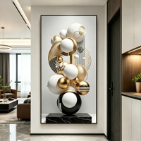Décoration Murale Moderne HD en Gros : Peinture Abstraite Tridimensionnelle en Porcelaine de Cristal pour Hôtels et Maisons – Combinaison Tendance