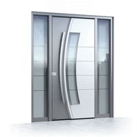 Porte d'entrée pivotante en acier inoxydable et fer forgé sur mesure, design moderne Zonle pour les maisons