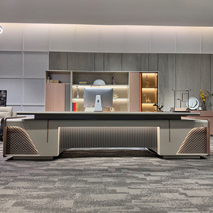 Bàn văn phòng thương mại hình chữ L CEO, bộ điều hành hiện đại, bàn nội thất văn phòng bán buôn cao cấp, bàn văn phòng điều hành - Product Image 1