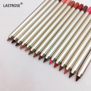 Crayons à lèvres imperméables végétaliens brun foncé rouge or mat longue durée emballage <span class=keywords><strong>crayon</strong></span> à lèvres en plastique avec logo OEM marque privée - Product Image 2