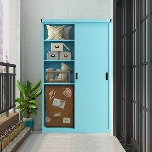 Diseño moderno estándar de acero de tamaño balcón dormitorio muebles de almacenamiento <span class=keywords><strong>armario</strong></span> - Product Image 3