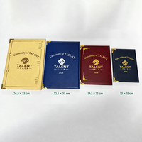 Porte-diplôme de luxe personnalisé en cuir PU, format A5/A4, pour certificat de Taekwondo, certificat de remise de diplôme, porte-certificat, couverture de cadre de diplôme