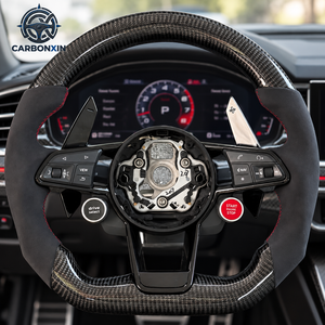 Volant de voiture en fibre de carbone personnalisé pour Audi A3 8P A5 A6 C6 B8 C7 A4 A7 RS6 A8L Q3 RS3 RSQ8 S4 S3 SQ5 R S Line RS - Product Image 3