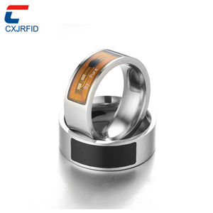 แหวนอัจฉริยะ13.56MHz เซรามิกไทเทเนียม NFC แหวนอัจฉริยะปรับแต่งกันน้ำ RFID การชำระเงิน NFC - Product Image 4