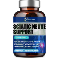 Capsules de Vitamines pour le Soutien du Nerf Sciatique, Marque Privée OEM, Complément Naturel Sans Gluten pour une Fonction Nerveuse Saine