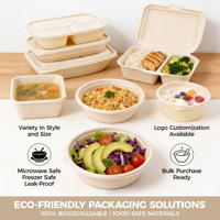 Özel Logo OEM 350ml PFAS İçermeyen Kompostlanabilir Mısır Nişastası Gıda Kabı Kapağı Ağır Hizmet Tipi Dikdörtgen Paket Servis Bento Kutusu Ekmek Kabı