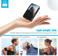 Nouveauté Lecteur MP3 numérique miniature 5.0 avec bouton tactile 16 Go pour le sport