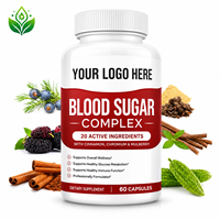 Capsules Équilibre Glycémique Sain Cannelle Chrome Feuille de Mûrier Soutien Métabolique du Glucose à Base de Plantes 20 Ingrédients Actifs OEM