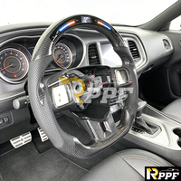 Pour Dodge Charger 2011/2012/2013/2014 Volant en fibre de carbone Accessoires personnalisés avec design sportif LED