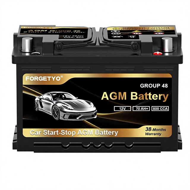 48-H6-AGM BCI Group Size 48 AGM Car Battery 12V 70 AH 132RC 800CCA Auto Rechargeable Maintenance-Free Automotive Battery China