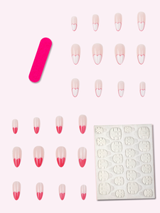 24 pièces de <span class=keywords><strong>faux</strong></span> ongles couverture complète pré-conçu à la mode personnalisé doux <span class=keywords><strong>rouge</strong></span> <span class=keywords><strong>blanc</strong></span> amour conception Simple ABS ongles de doigt en gros - Product Image 4