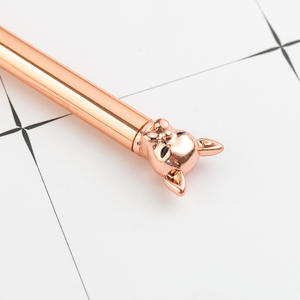 ปากกาลูกลื่นลายหัวบูลด็อกการ์ตูนเคลือบโครเมียม ดีไซน์สวยน่ารัก เหมาะสำหรับเป็นของขวัญ พร้อมสกรีนโลโก้ตามสั่ง - Product Image 4