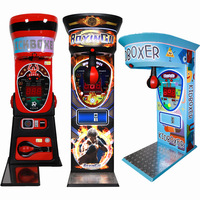 Machine de boxe d'arcade commerciale, jeu de force avec mesure de puissance, testeur de force numérique à écran LED, console de jeu à monnayeur