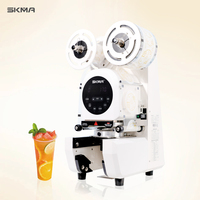 Machine automatique commerciale de cachetage de tasses de papier de thé de bulle 110V 220V Machine de cachetage de tasse en plastique de jus de café de rendement élevé