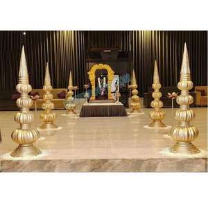 Piliers de chemin de mariage traditionnels Mangalam pour mariage Telugu, piliers de chemin de mariage pour la décoration, piliers de chemin traditionnels en FRP - Product Image 4