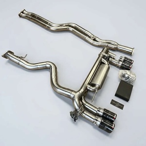 DZ Tubo di Scarico in Acciaio Inox Lucidato a Specchio 1.5mm ad Alte Prestazioni, Silenziatore 1M <span class=keywords><strong>N54</strong></span> 3.0T per Auto da Corsa, Garanzia di 3 Anni - Product Image 1
