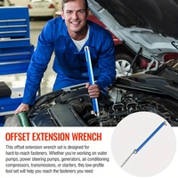 Barre d'adaptation polyvalente de 15 pouces avec extension de clé à cliquet à douille et outils de réparation de voiture pour les mesures métriques de bricolage