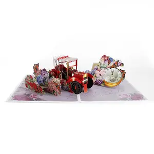 Winpsheng personalizzato 3D Pop-Up biglietto di auguri stampato digitale "ti amo" scheda musicale di San Valentino con busta di carta
