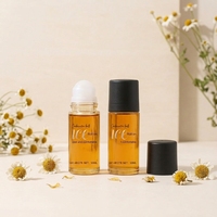 Vente en gros de flacons à bille en verre de 50 ml avec bouchon en PP, flacon à bille personnalisé avec logo pour huile corporelle, parfum, emballage cosmétique
