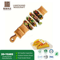 Support à tacos en bambou moderne et durable pour cuisine, personnalisable, pour tacos souples ou durs, idéal pour les fêtes