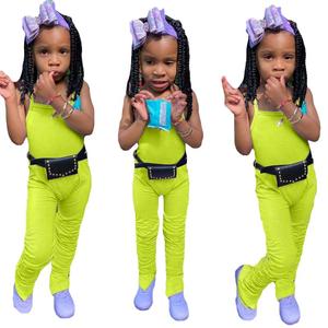 Conjunto de Ropa de Verano para Niñas 2022, Conjuntos de Ropa de Boutique para Niñas, Tops Cortos sin Mangas para Niñas, Conjuntos de Pantalones Cortos para Niñas - Product Image 5