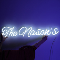 Liyu personnalisé LED enseigne au néon nom lettres néons 12V IP67 étanche 6000K lumière du jour PVC matériel paysage éclairage extérieur