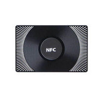 Venta al por mayor personalizado Premium Metal 0,8mm NFC tarjeta de membresía inteligente Ntag 216 reescribible Metal NFC Gold tarjeta de visita con código Qr