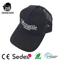 Casquette de camionneur 5 panneaux en maille avec broderie personnalisée, casquette de baseball respirante, vente en gros