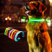 Collier pour chien en nylon LED, collier de sécurité nocturne clignotant, collier fluorescent pour chien, collier lumineux pour animaux de compagnie, accessoires pour animaux de compagnie, code QR