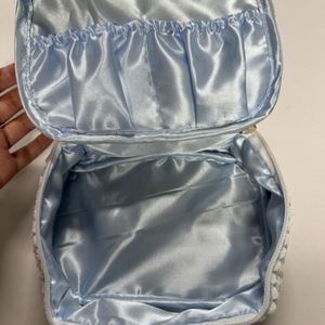 Set de Bolsas de Cosméticos de Pana, Gran Capacidad, Portátil, con Cierre, Elegante, Azul, Multifuncional, Moderna Bolsa de Almacenamiento para Maquillaje - Product Image 4