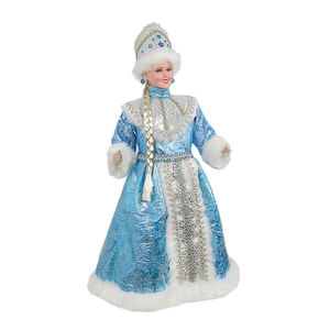 Muñeca Musical <span class=keywords><strong>Snegurochka</strong></span>, Decoración Navideña Rusa Azul para el Hogar, Uso en Exteriores, MOQ 100 Piezas - Product Image 2