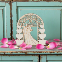 Artisanat en bois romantique écologique pour la décoration intérieure Ornements de bureau Signes muraux d'anniversaire de mariage Boîtes en bois faites à la main incluses