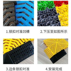 Plastic Floor Grating Square Interlocking Non Slip Outdoor Drainage Cover Textured Industrial Design - Product Image 3