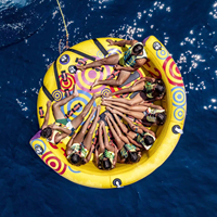 Zhenmei Crazy UFO PVC Aufblasbares Schleppboot & Sofa - 5-Personen-Zugboot für Wassersportaktivitäten