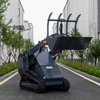 Vendita calda di 400KG Diesel Skid Steer Loader cina compatto cingolato con cambio e motore per la foresta pacciamatura falciatura