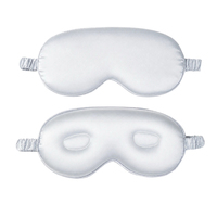 Masque de sommeil 3D en soie, respirant, non-pressant, couleur unie, idéal pour le bureau, l'hôtel, ou comme cadeau de Saint-Valentin (vente en gros)