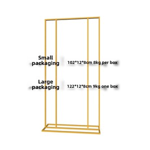 Support de toile de fond artistique en fer doré électroplaqué, détachable, modèle 007, pour décoration de <span class=keywords><strong>mariage</strong></span> en extérieur et écran <span class=keywords><strong>photo</strong></span>, en stock, livraison rapide - Product Image 2