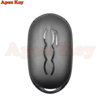 Carcasa de Alta Calidad para Llave de Coche Fiat 500, Negra, de ABS, con Control Remoto sin Cortar y 4 Botones