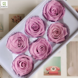 Commercio all'ingrosso 6 centimetri di Grado B Naturale Reale Freschi Conservati Secchi Rosa Testa Fiori Per Il FAI DA TE Decorazione di Cerimonia Nuziale - Product Image 3