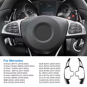 Paleta de cambio de volante SYPES para <span class=keywords><strong>Mercedes</strong></span> Benz a B C <span class=keywords><strong>E</strong></span> GLE Class W176 W205 W246 C117 W218 Extended Carbon ABS Aluminium OEM - Product Image 6