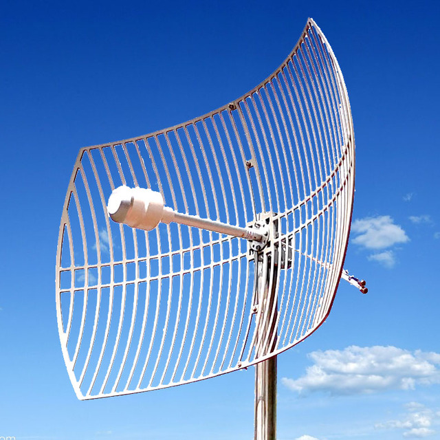 High Quality Long Range 3G 4G Lte 2*24dbi 1700-2700MHz Outdoor Directional MIMO Grid Parabolic Antenna